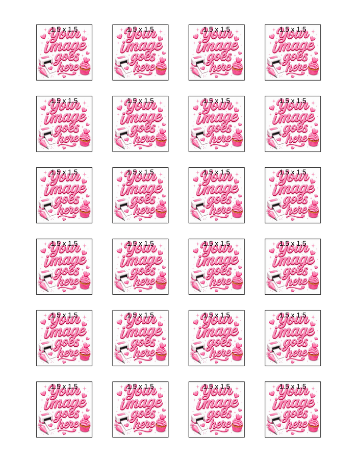 Square & Rectangle Options  ● Custom Printed Sugar Sheet UNCUT