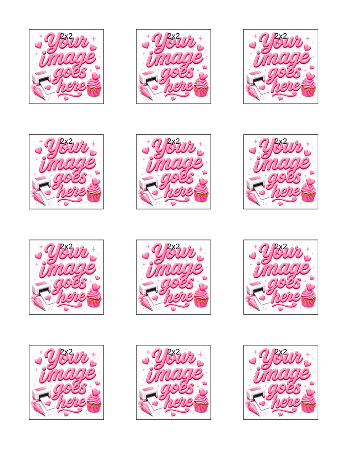 Square & Rectangle Options  ● Custom Printed Sugar Sheet UNCUT