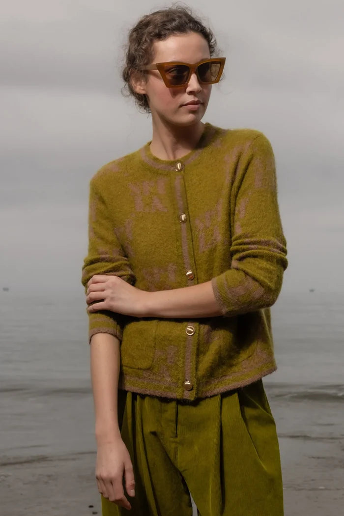 SRF Cardi - Frog - Heidi Merrick