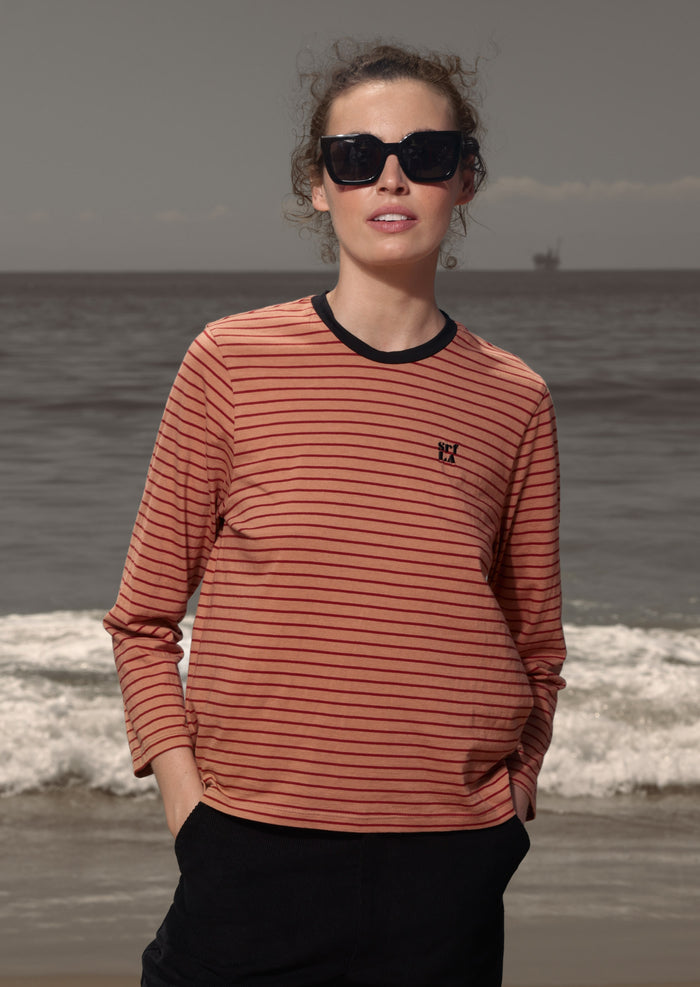SRF LA Drake Tee - Sunrise & Red Stripes