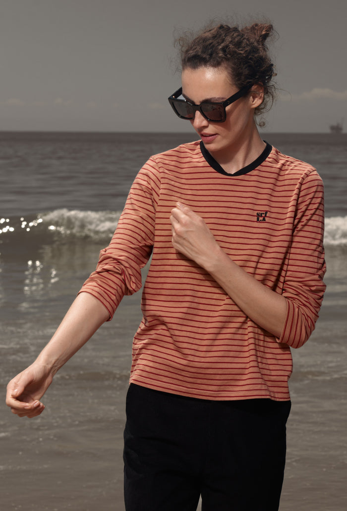 SRF LA Drake Tee - Sunrise & Red Stripes