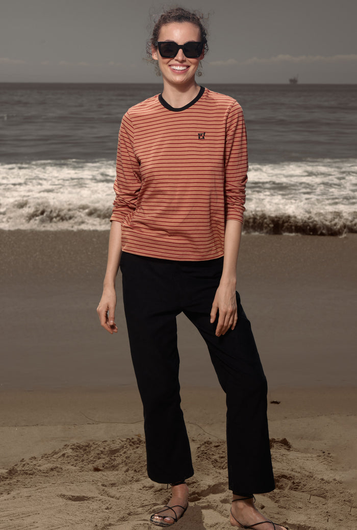 SRF LA Drake Tee - Sunrise & Red Stripes
