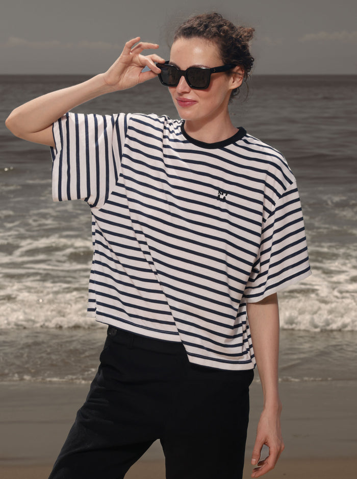 SRF LA Sailor Tee - White & Blue Stripes