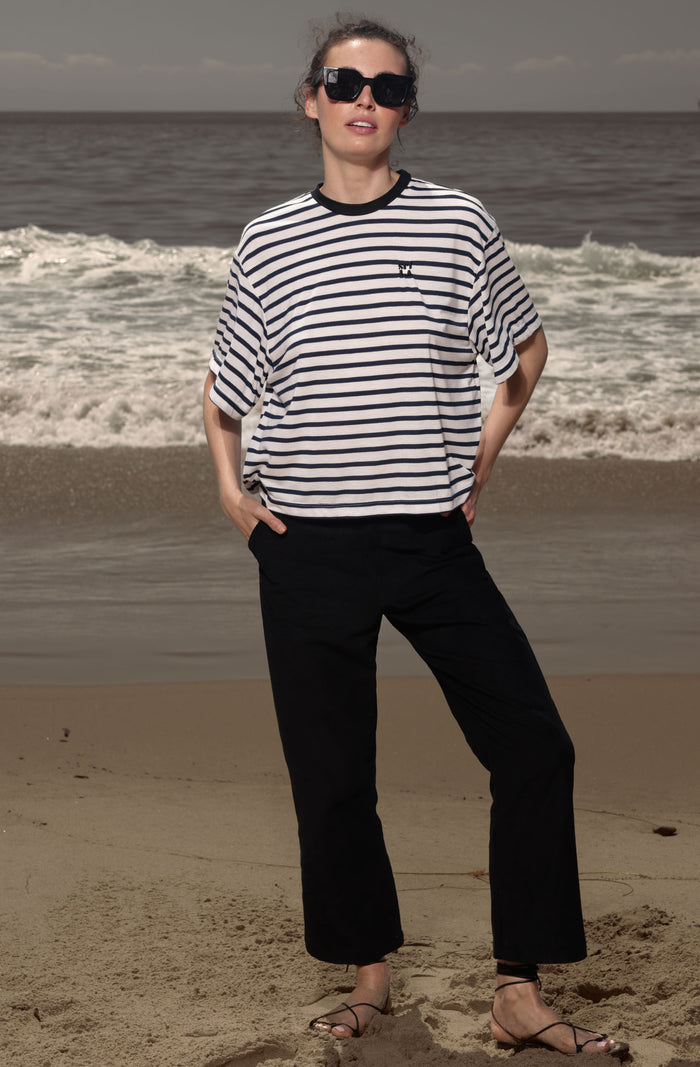 SRF LA Sailor Tee - White & Blue Stripes