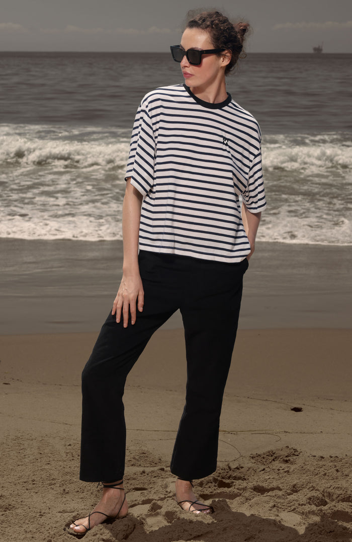 SRF LA Sailor Tee - White & Blue Stripes