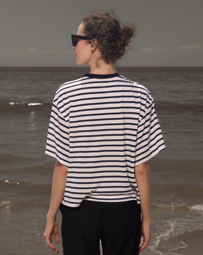 SRF LA Sailor Tee - White & Blue Stripes