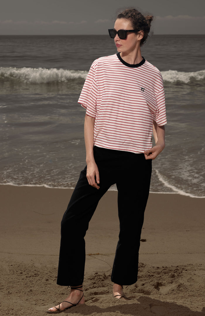 SRF LA Sailor Tee - White & Red Stripes