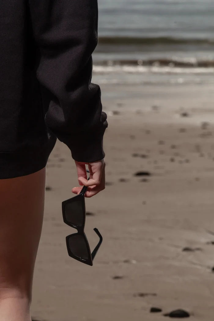 SRF SB Unisex Hoodie - Cream on Black - Heidi Merrick