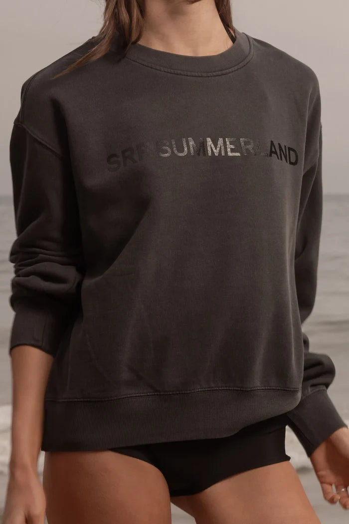 SRF SUMMERLAND Classic Crewneck - Faded Black - Heidi Merrick