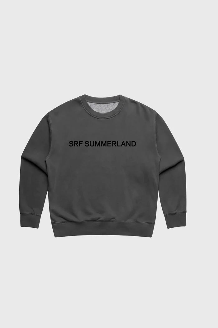 SRF SUMMERLAND Classic Crewneck - Faded Black - Heidi Merrick