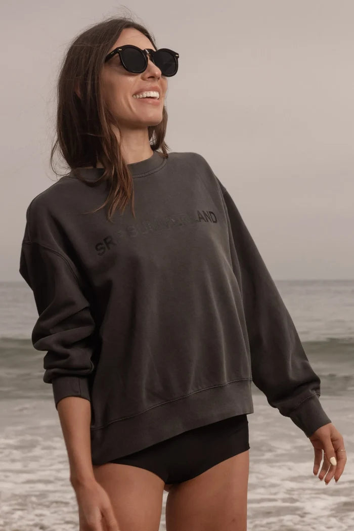 SRF SUMMERLAND Classic Crewneck - Faded Black - Heidi Merrick