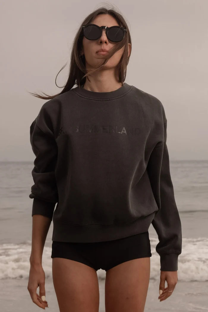 SRF SUMMERLAND Classic Crewneck - Faded Black - Heidi Merrick