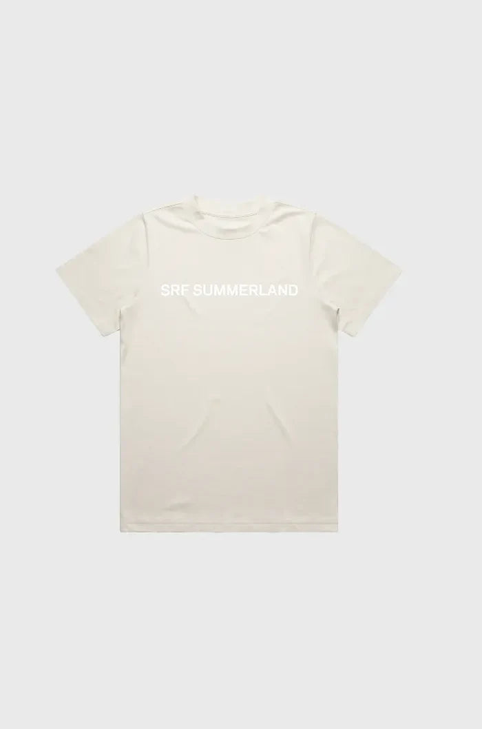 SRF SUMMERLAND Tee - White on Ivory - Heidi Merrick