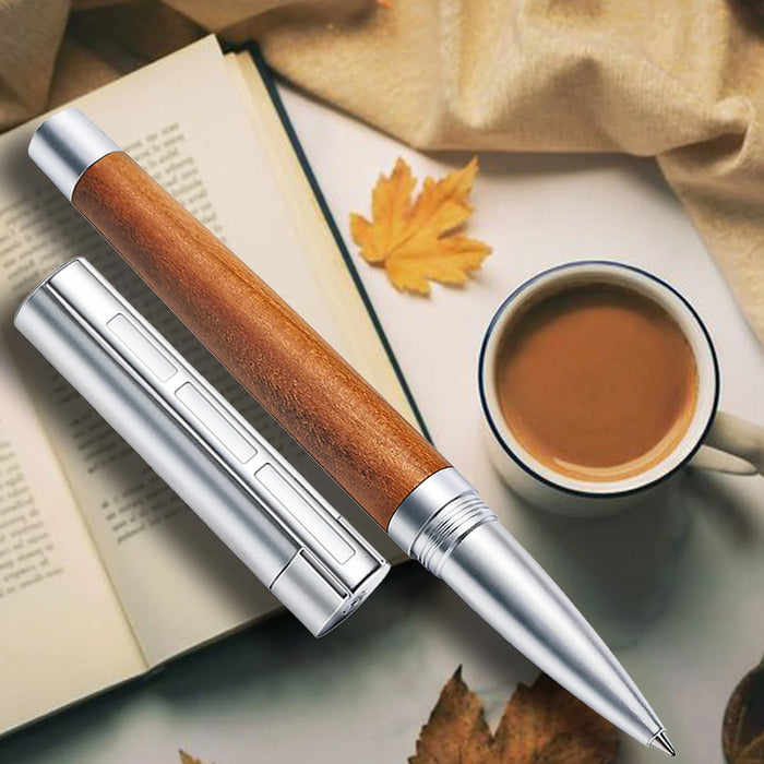 Staedtler Lignum Plum Wood Roller ball Pen