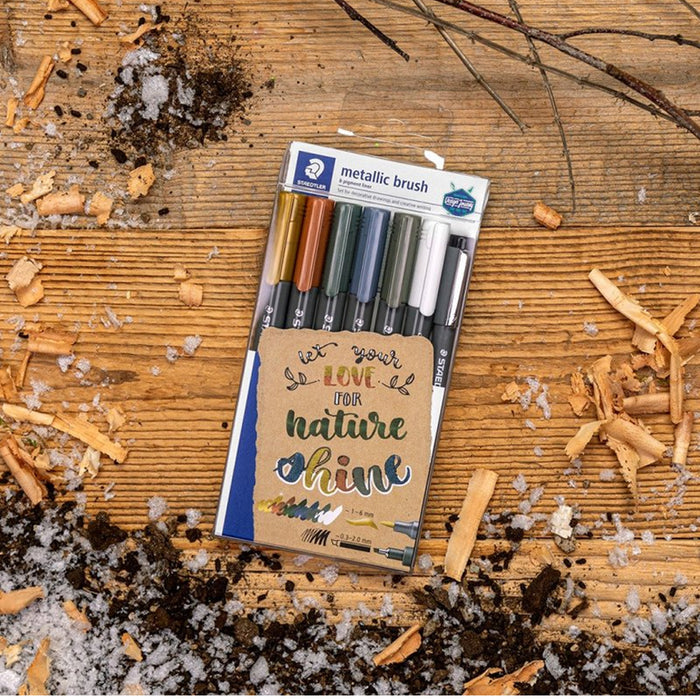Staedtler Metallic Brush Pen Set