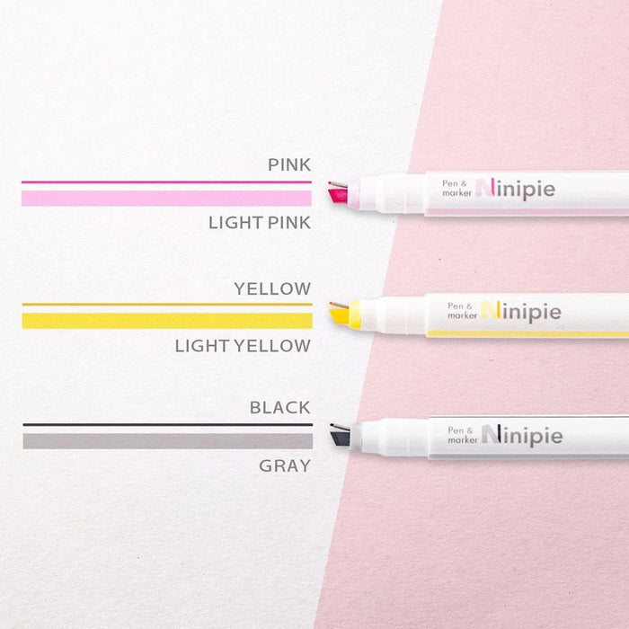 Sun Star Pen & Marker Ninipie - Pack of 6 - SCOOBOO - S4591755 - Highlighter