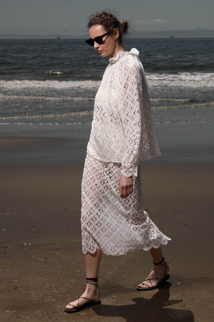 Tara Skirt - Clair de Lune Lace - Heidi Merrick