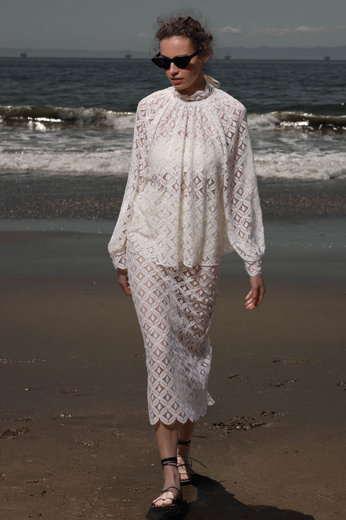 Tara Skirt - Clair de Lune Lace - Heidi Merrick