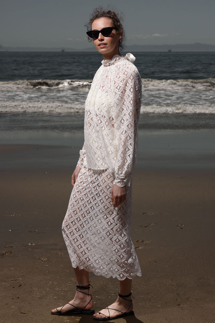 Tara Skirt - Clair de Lune Lace - Heidi Merrick