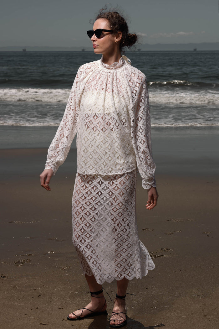 Tara Skirt - Clair de Lune Lace - Heidi Merrick