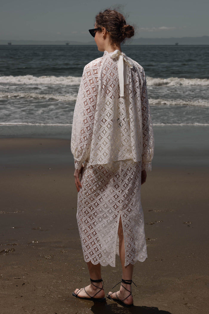 Tara Skirt - Clair de Lune Lace - Heidi Merrick