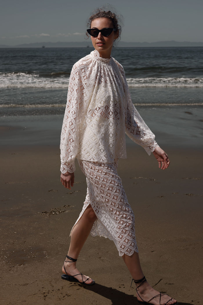 Tara Skirt - Clair de Lune Lace - Heidi Merrick