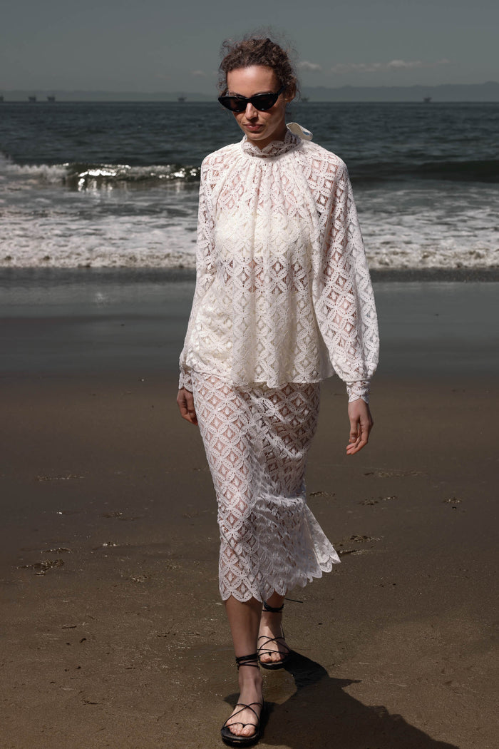 Tara Skirt - Clair de Lune Lace - Heidi Merrick