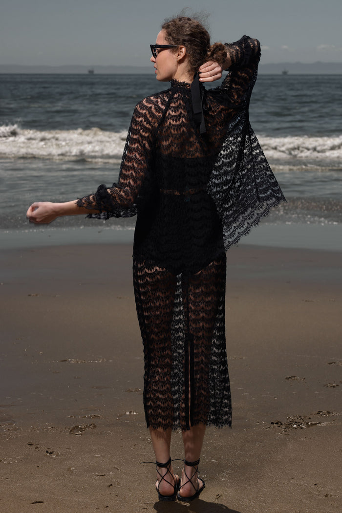 Tara Skirt - Eclipse Black Lace - Heidi Merrick