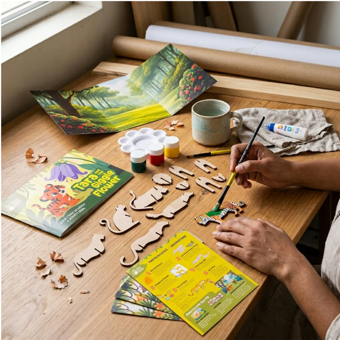 The Talking Canvas Wild India Jungle Jamboree DIY Kit