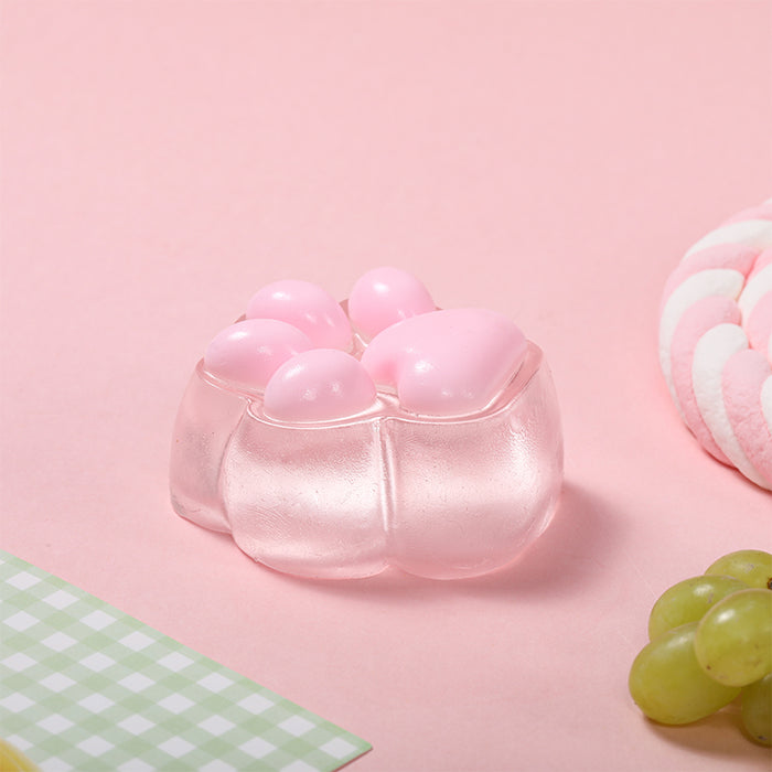 Transparent Pink Cat Paw Taba Squishy