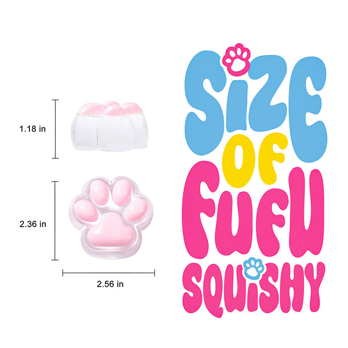 Transparent Pink Cat Paw Taba Squishy