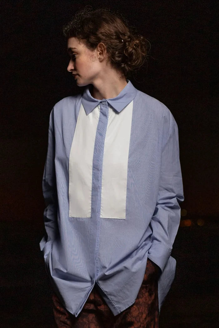 Tux Top - Stripe Cotton - Heidi Merrick