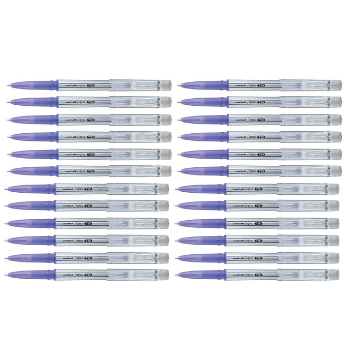 UniBall TSI Erasable Pens Violet Ink Bulk Pack of 24