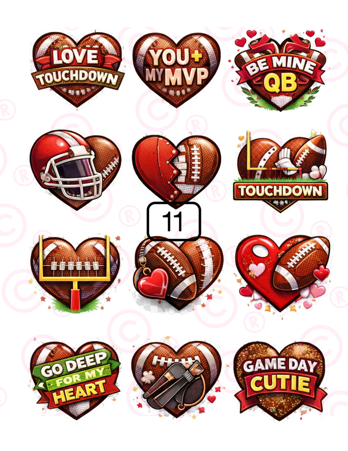 Various Valentine 2" Edible Images - Sugar Sheets