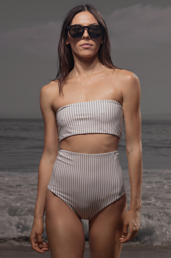 Vicent Top - Cream Ticking Stripe - Heidi Merrick