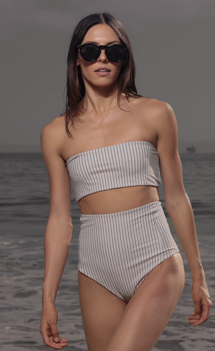 Vicent Top - Cream Ticking Stripe - Heidi Merrick