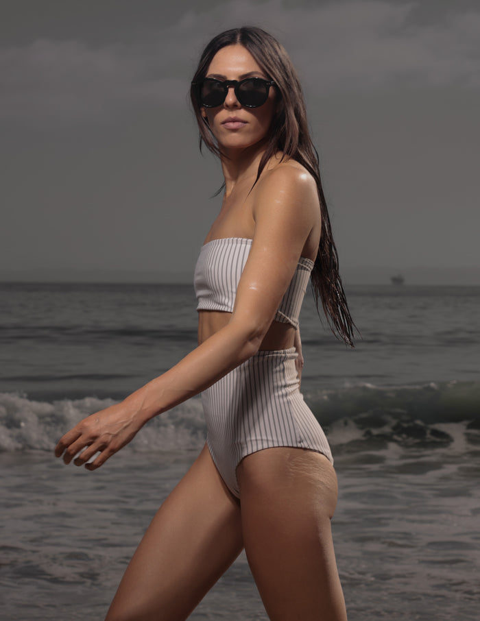 Vicent Top - Cream Ticking Stripe - Heidi Merrick