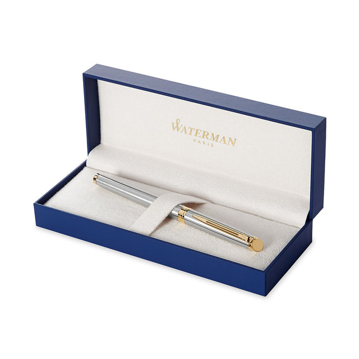 Waterman Hemisphere Medium Fountain Pen Stainless Steel Gold Trim  Waterman Fountain Pens