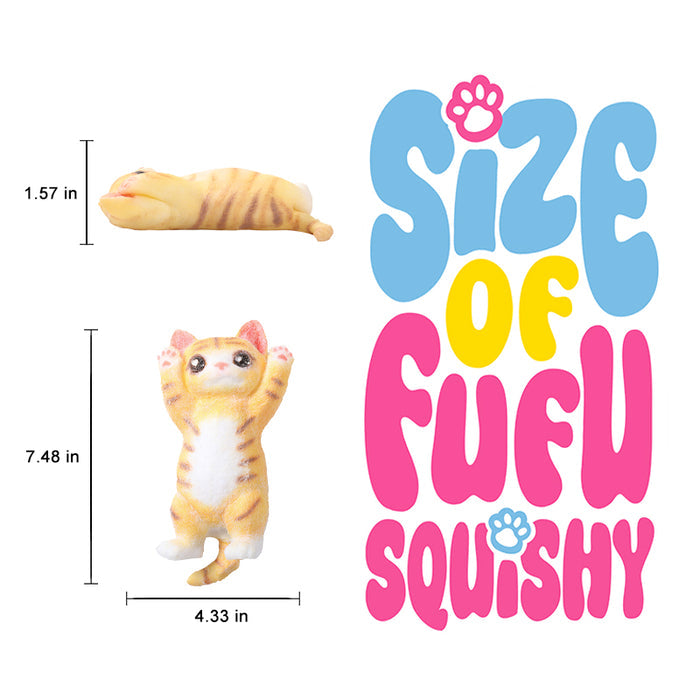 Yellow Stripes Cheer Kitty Taba Squishy